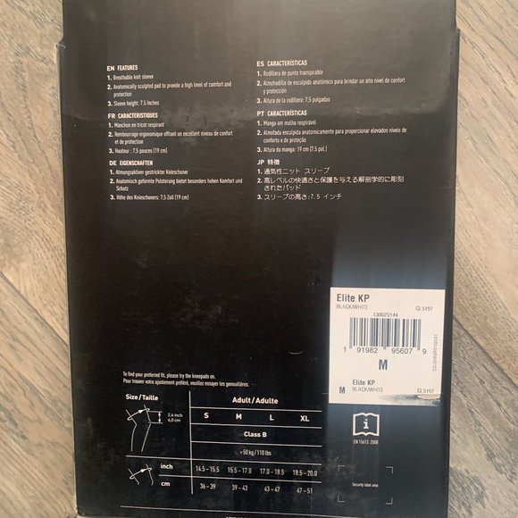 NWT ADIDAS ELITE HIGH LEVEL PROTECTION KNEEPAD 1 PAIR 2 PADS BLACK & WHITE S, M - Picture 4 of 7